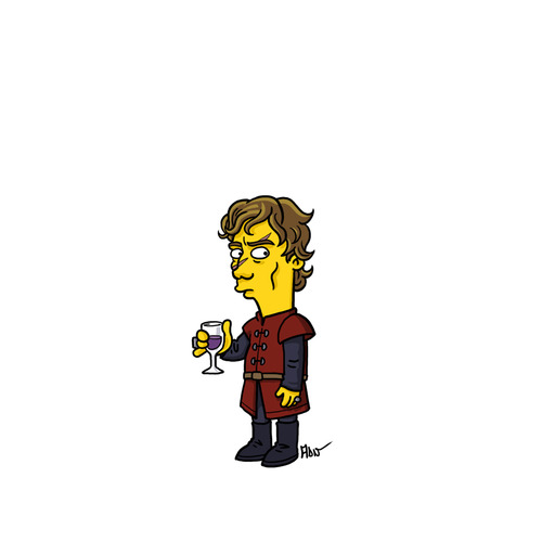 Tyrion Lannister from &#8220;Game of Thrones" / Simpsonized by ADN