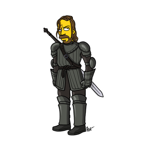 Sandor &#8220;The Hound" Clegane from &#8220;Game of Thrones" / Simpsonized by ADN