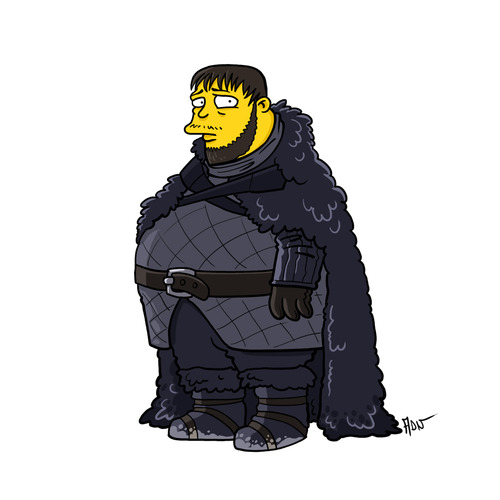 Samwell Tarly from &#8220;Game of Thrones" / Simpsonized by ADN