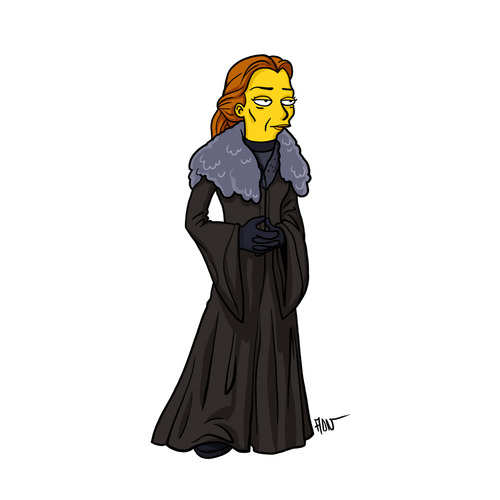 Catelyn Stark from &#8220;Game Of Thrones" / Simpsonized by ADN