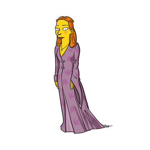 Sansa Stark from &#8220;Game of Thrones" / Simpsonized by ADN