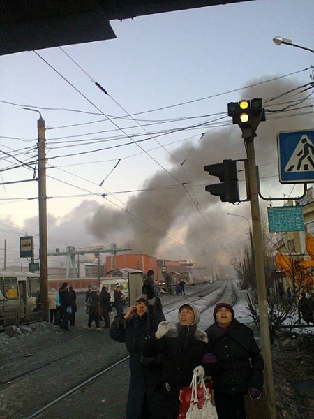 Взрыв болида в небе над Челябинском