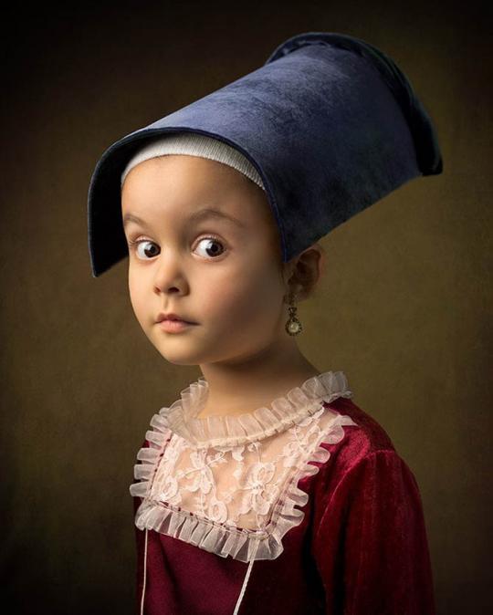  Фотопортреты дочери, сделанные в стиле живописи XVIII века