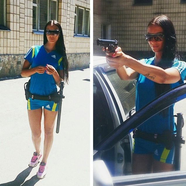 Новой звездой сети стала сотрудница патрульной полиции Киева Людмила Милевич