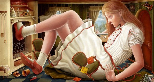 Иллюстрации к “Алисе в стране чудес” от русского художника