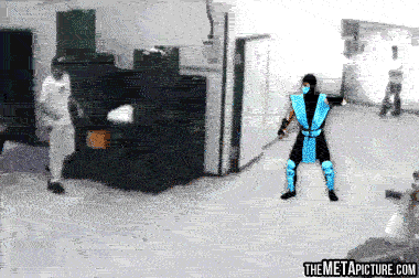 Забавные фейлы в гифках с участием персонажей Mortal Kombat