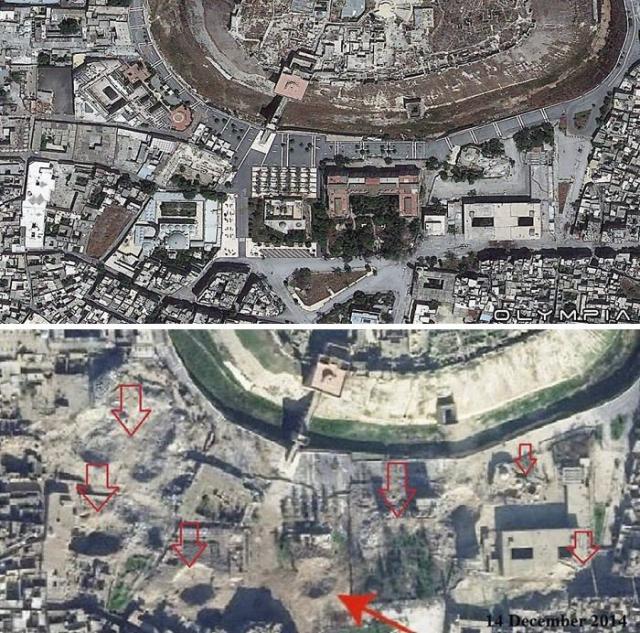 Сирийский город Алеппо до начала войны и сейчас