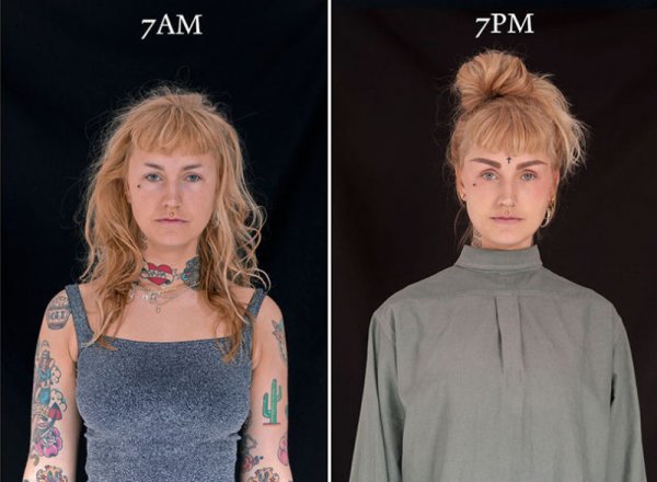 «7 утра — 7 вечера»: как по-разному выглядит человек