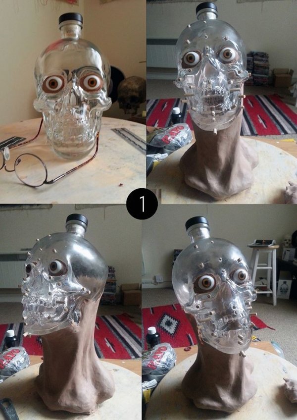 Криминалист купил водку в виде стеклянного черепа и решил восстановить ее лицо