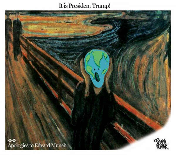 Победа Трампа глазами карикатуристов со всего света