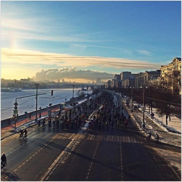 В Москве состоялся зимний велопарад