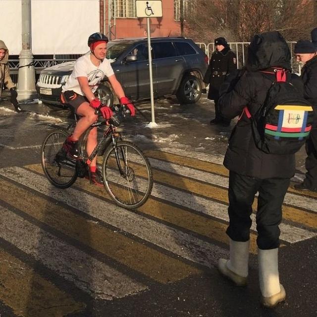 В Москве состоялся зимний велопарад