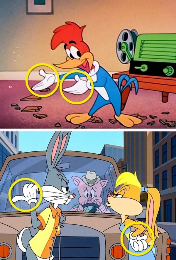 Почему герои мультфильмов Диснея носят белые перчатки?