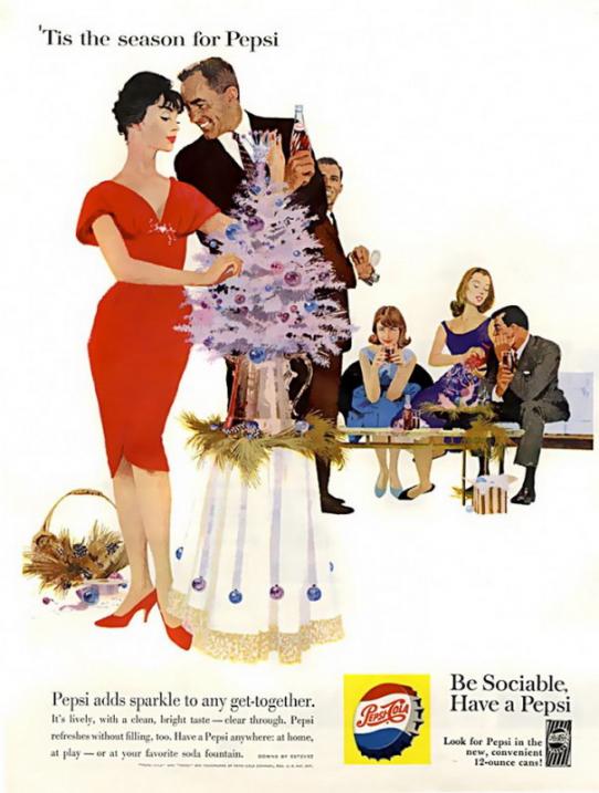Винтажная реклама Pepsi (50-60 гг.)