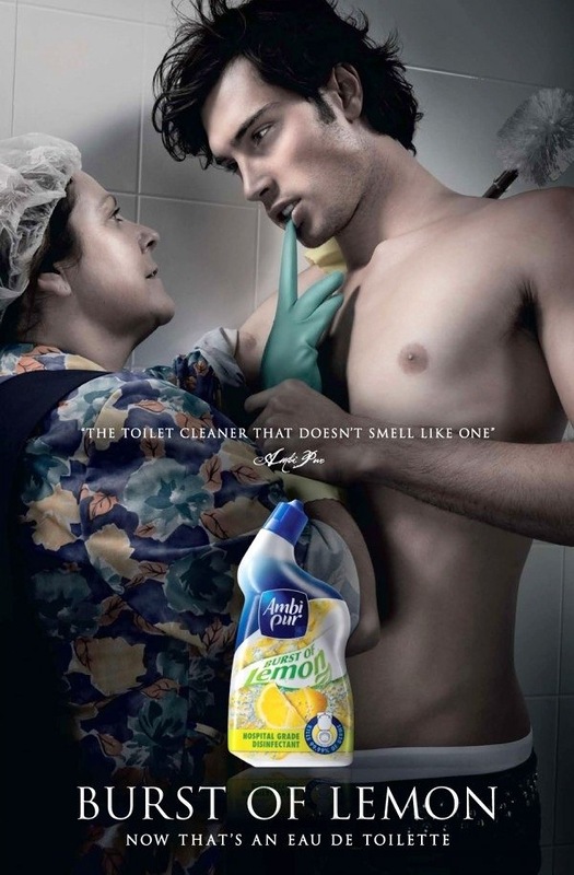 Реклама средства для чистки унитазов