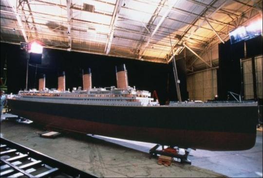 Кадры со съемок фильма "Титаник"